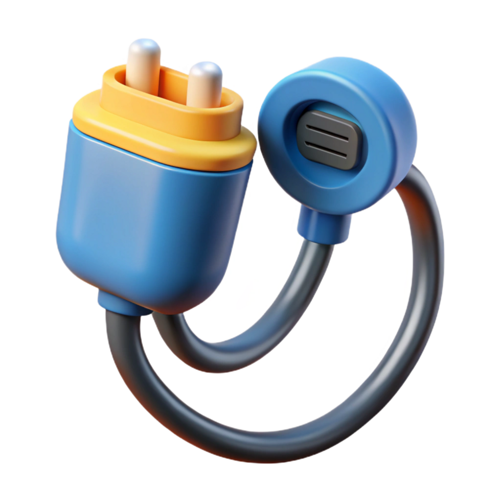 unparalleled elegant Electric car charging cable NO BACKGROUND with Transparent Background. luxury png