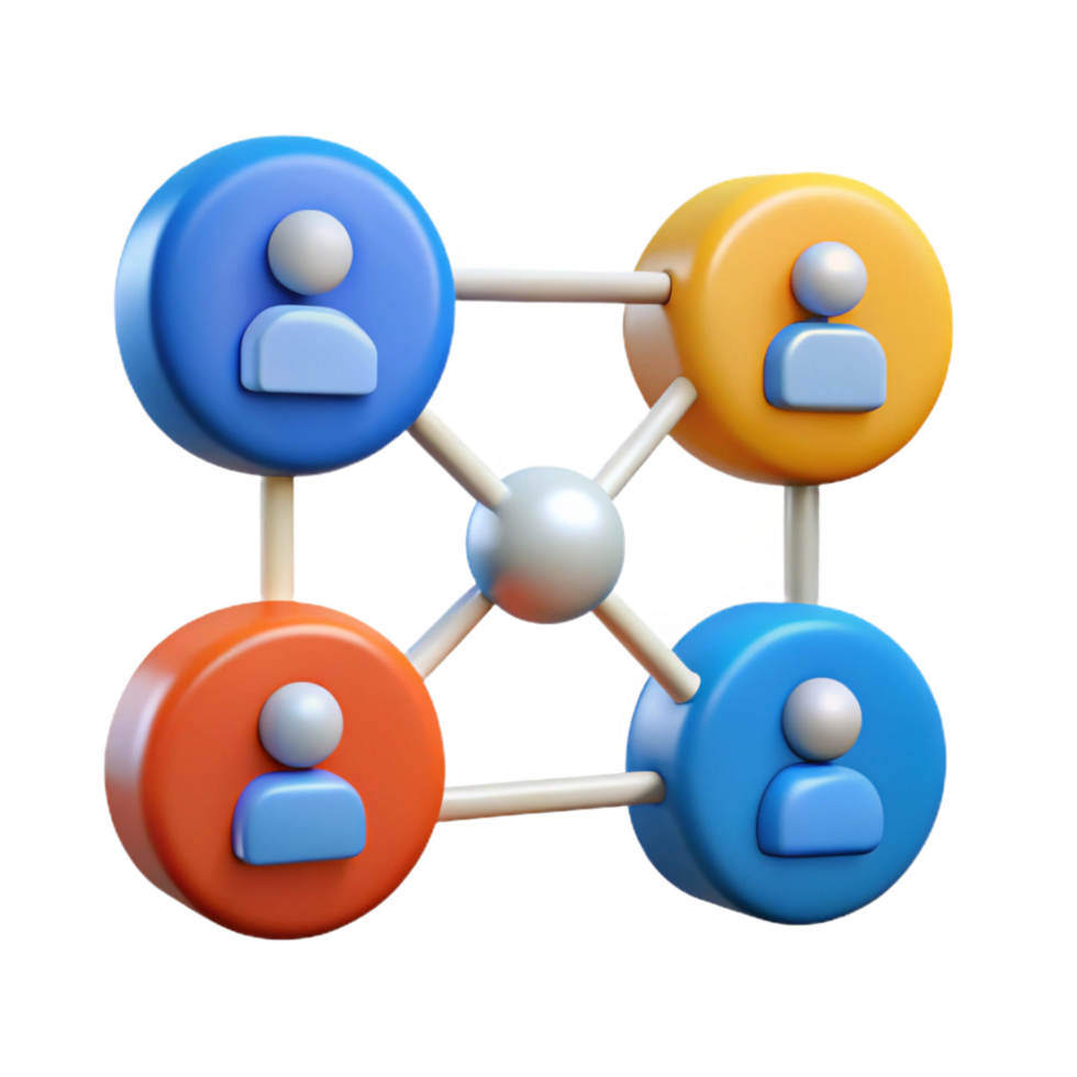 tranquil gorgeous Social media network connection icons NO BACKGROUND with Transparent Background. impeccable png