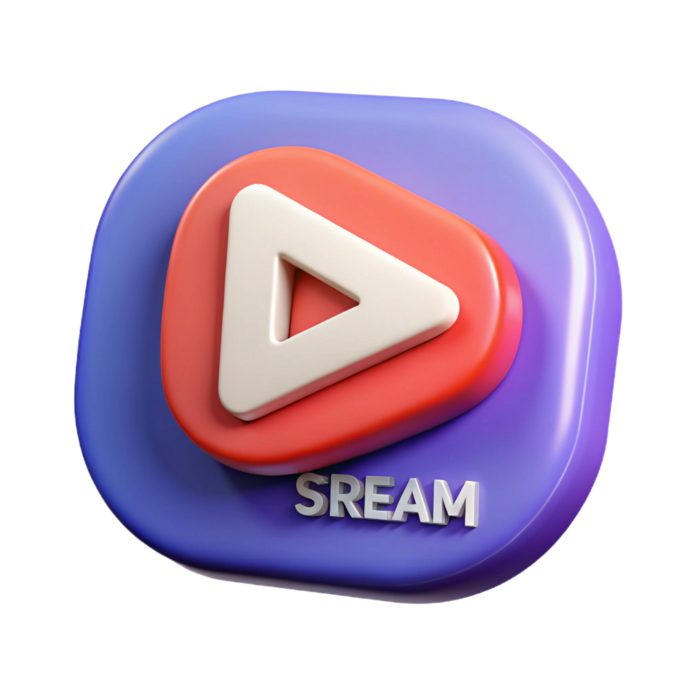 stunning peaceful urban Streaming platform logo NO BACKGROUND with Transparent Background. museum quality png