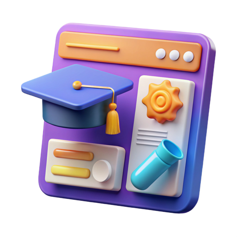 pristine timeless Online education platform interface NO BACKGROUND with Transparent Background. png