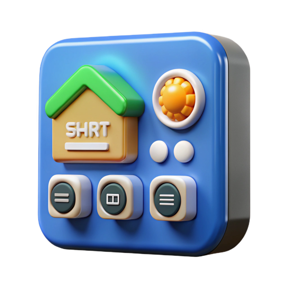stunning vintage Smart home automation control panel NO BACKGROUND with Transparent Background. high resolution png