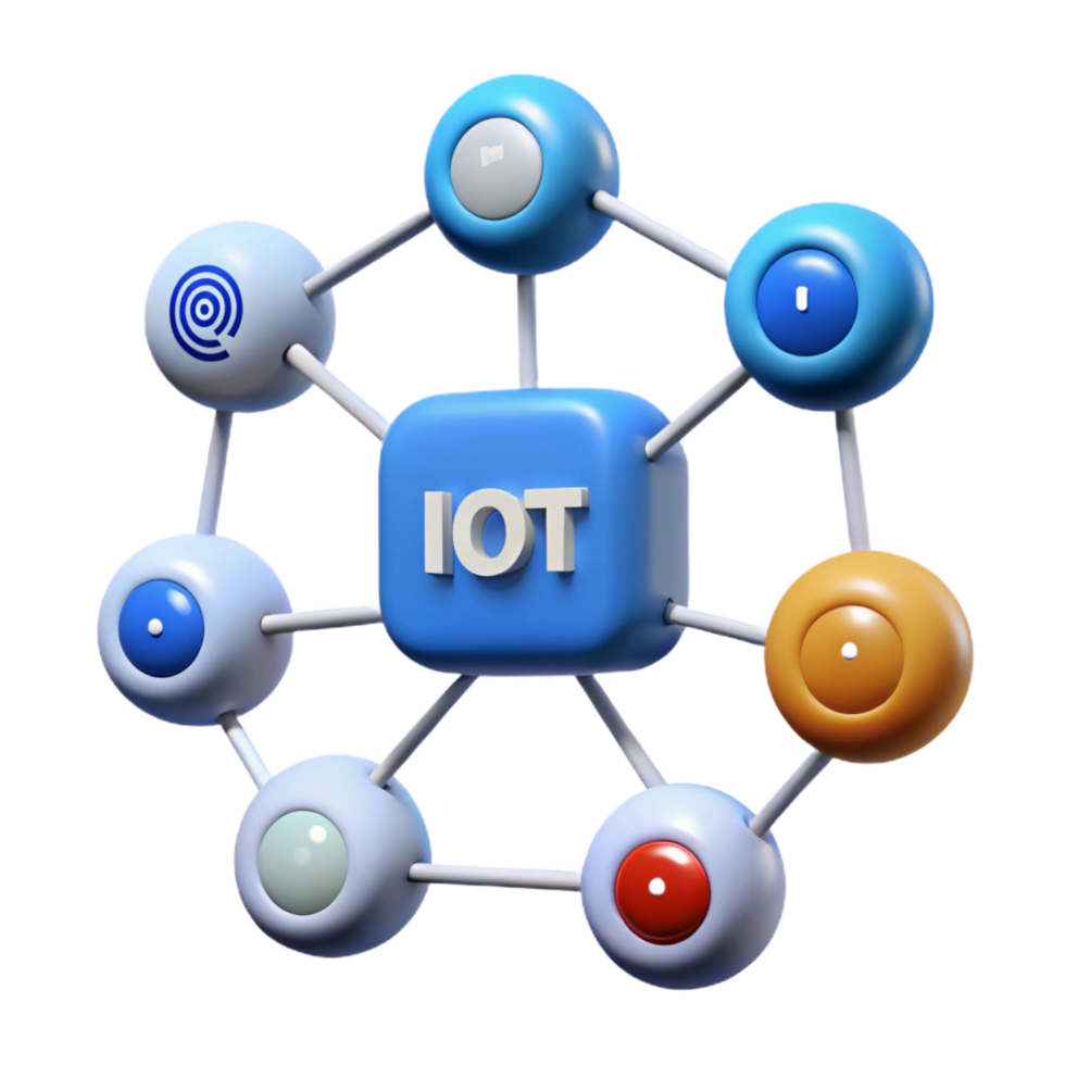 unforgettable avant-garde Internet of Things network diagram NO BACKGROUND with Transparent Background. detailed png