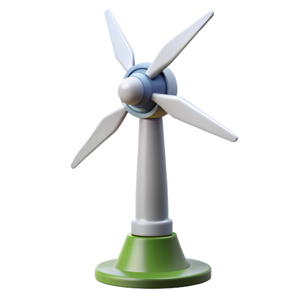 majestic calm modern Energy technology wind turbine NO BACKGROUND with Transparent Background. perfect clarity png