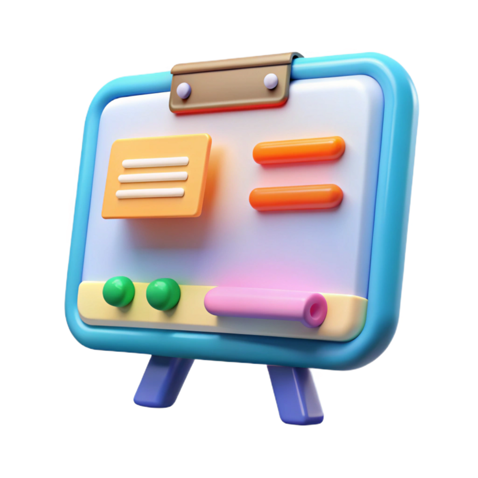 peaceful glorious Educational technology interactive whiteboard NO BACKGROUND with Transparent Background. high resolution png