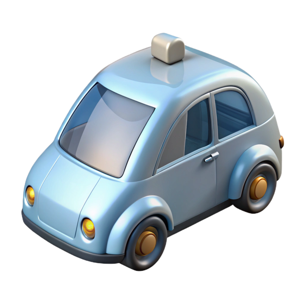 playful impressive Transportation technology self-driving car NO BACKGROUND with Transparent Background. gallery standard png