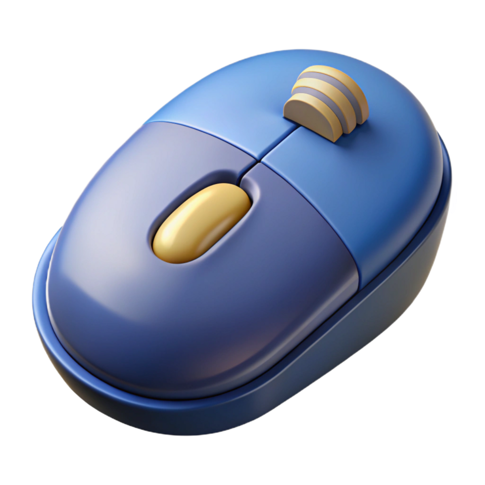 magnificent retro Wireless mouse with scroll wheel NO BACKGROUND with Transparent Background. refined png