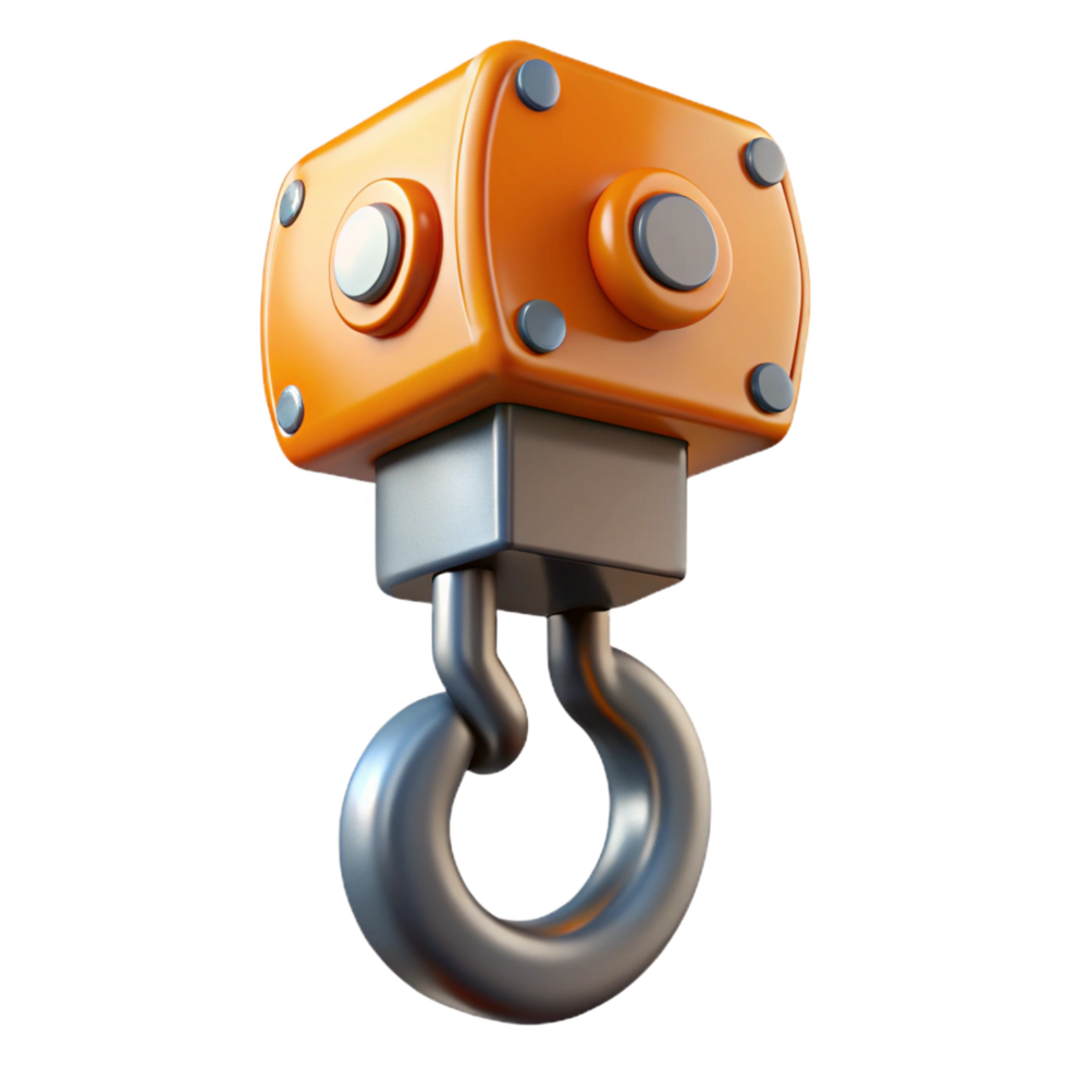majestic romantic modern Construction crane hook, NO BACKGROUND with Transparent Background. high resolution png