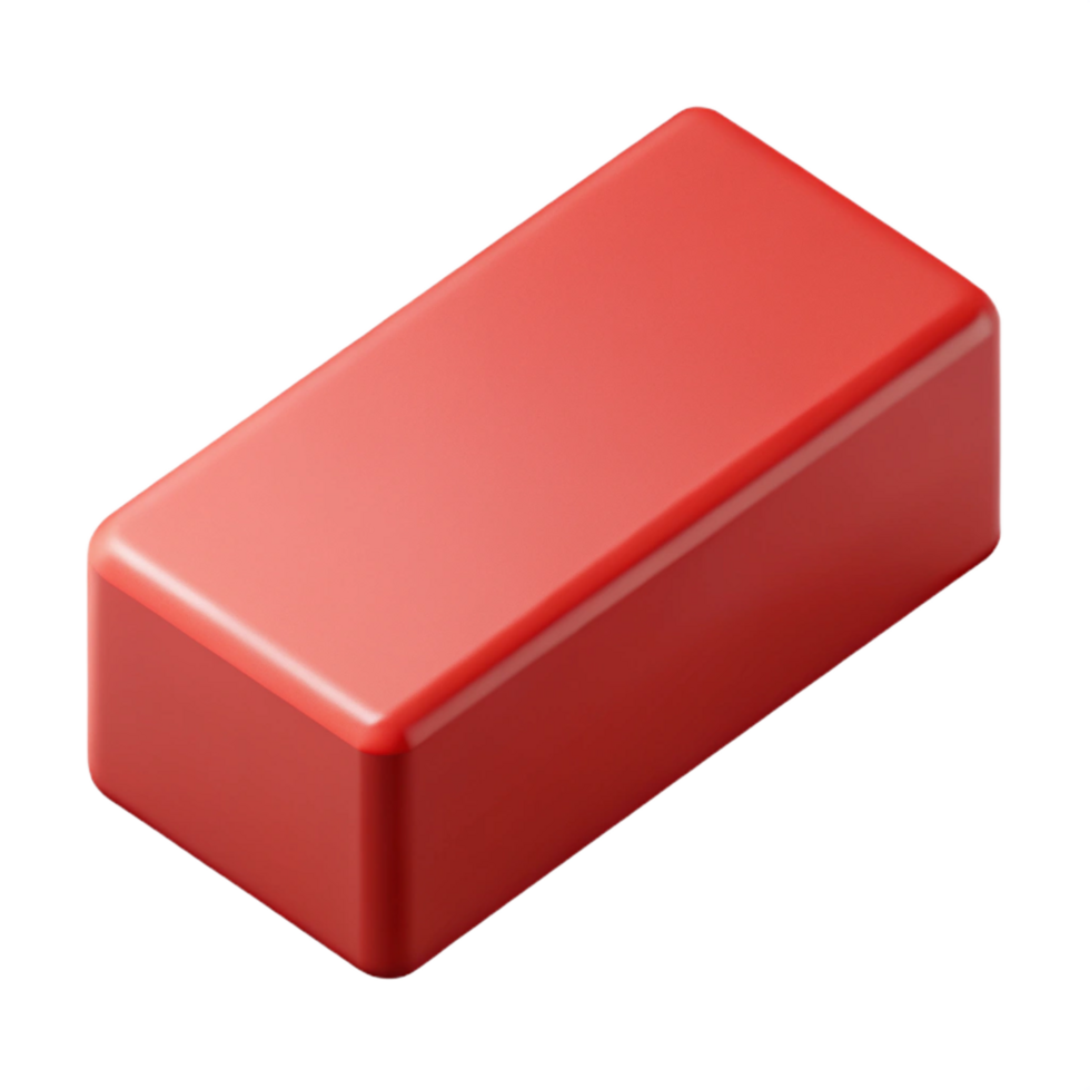picturesque bold traditional Single red brick, NO BACKGROUND with Transparent Background. detailed png