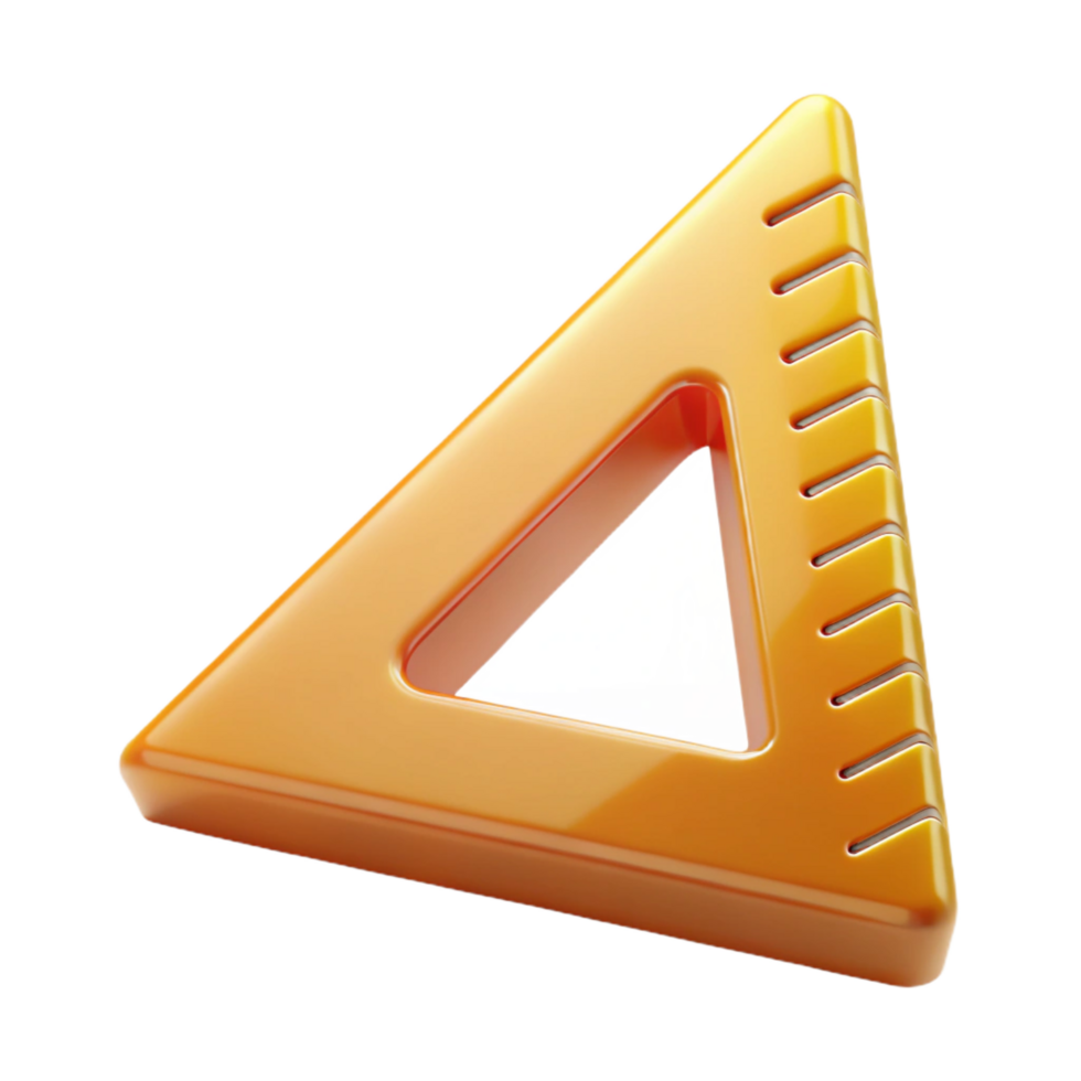 gorgeous calm renaissance Architect's triangle ruler, NO BACKGROUND with Transparent Background. impeccable png