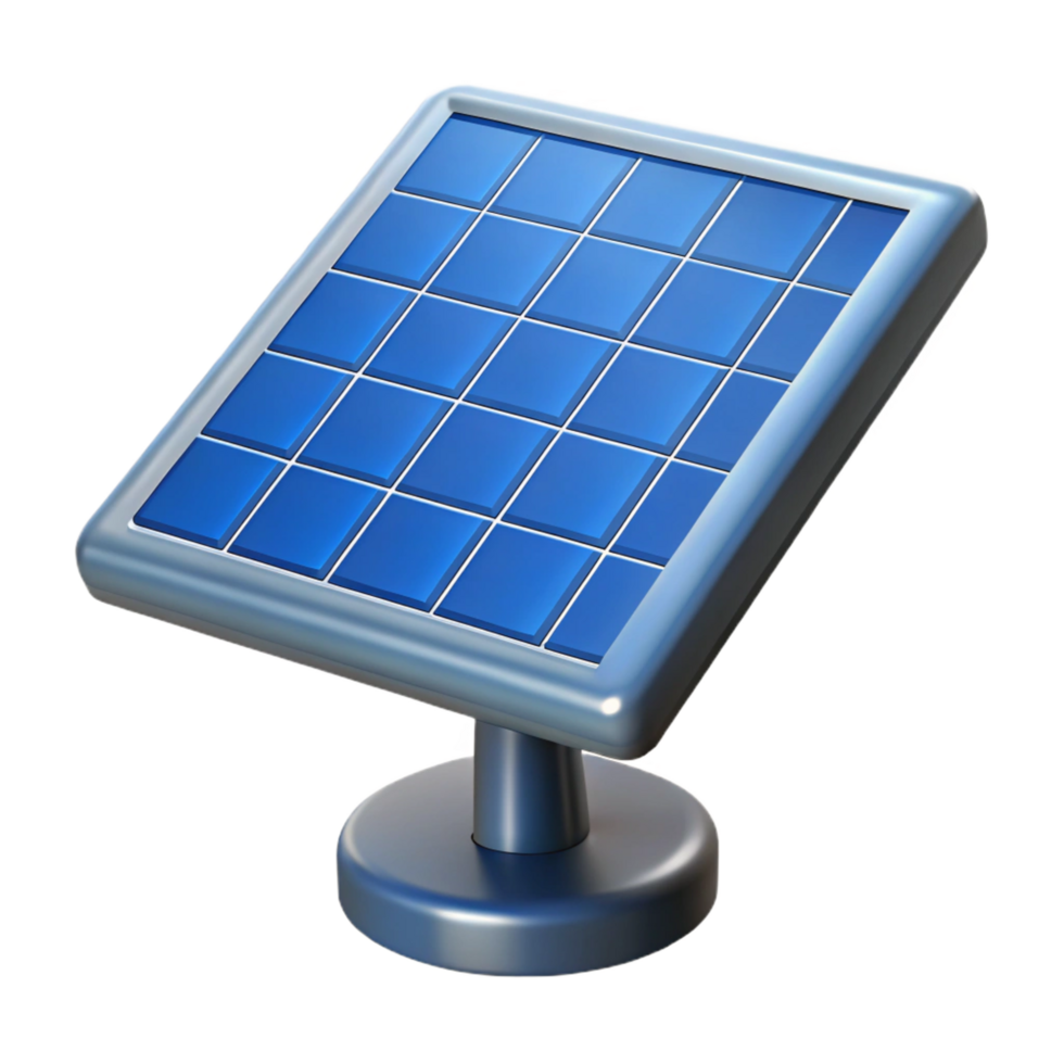 iconic creative Single solar panel, NO BACKGROUND with Transparent Background. professional png