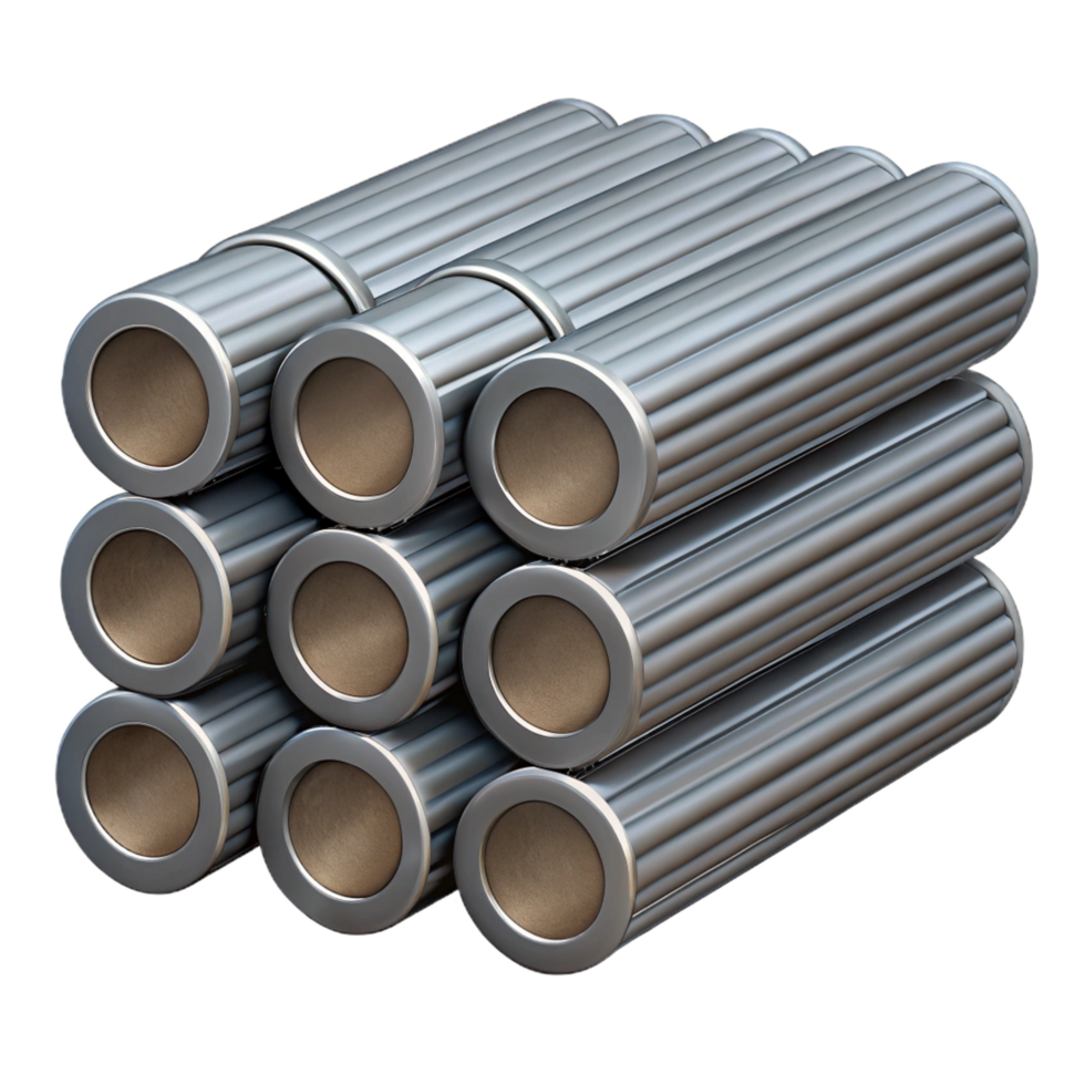 immaculate organic Bundle of steel rebar, NO BACKGROUND with Transparent Background. masterfully captured png