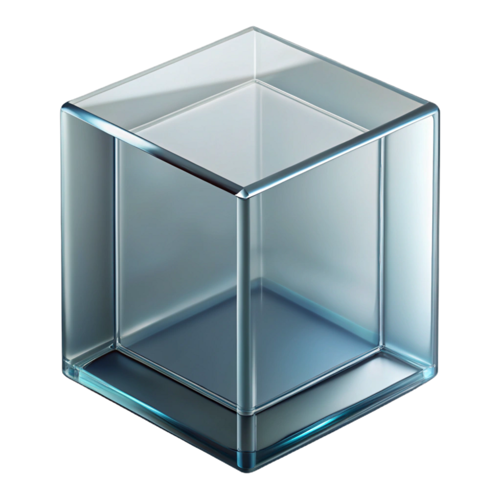 mesmerizing ethereal baroque Glass block, clear, NO BACKGROUND with Transparent Background. high resolution png