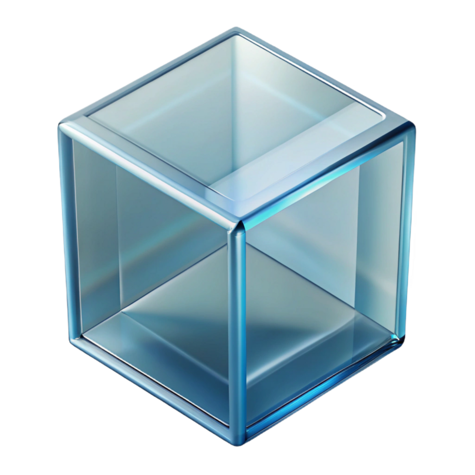 sought-after mid-century Glass block, clear, NO BACKGROUND with Transparent Background. top-tier png