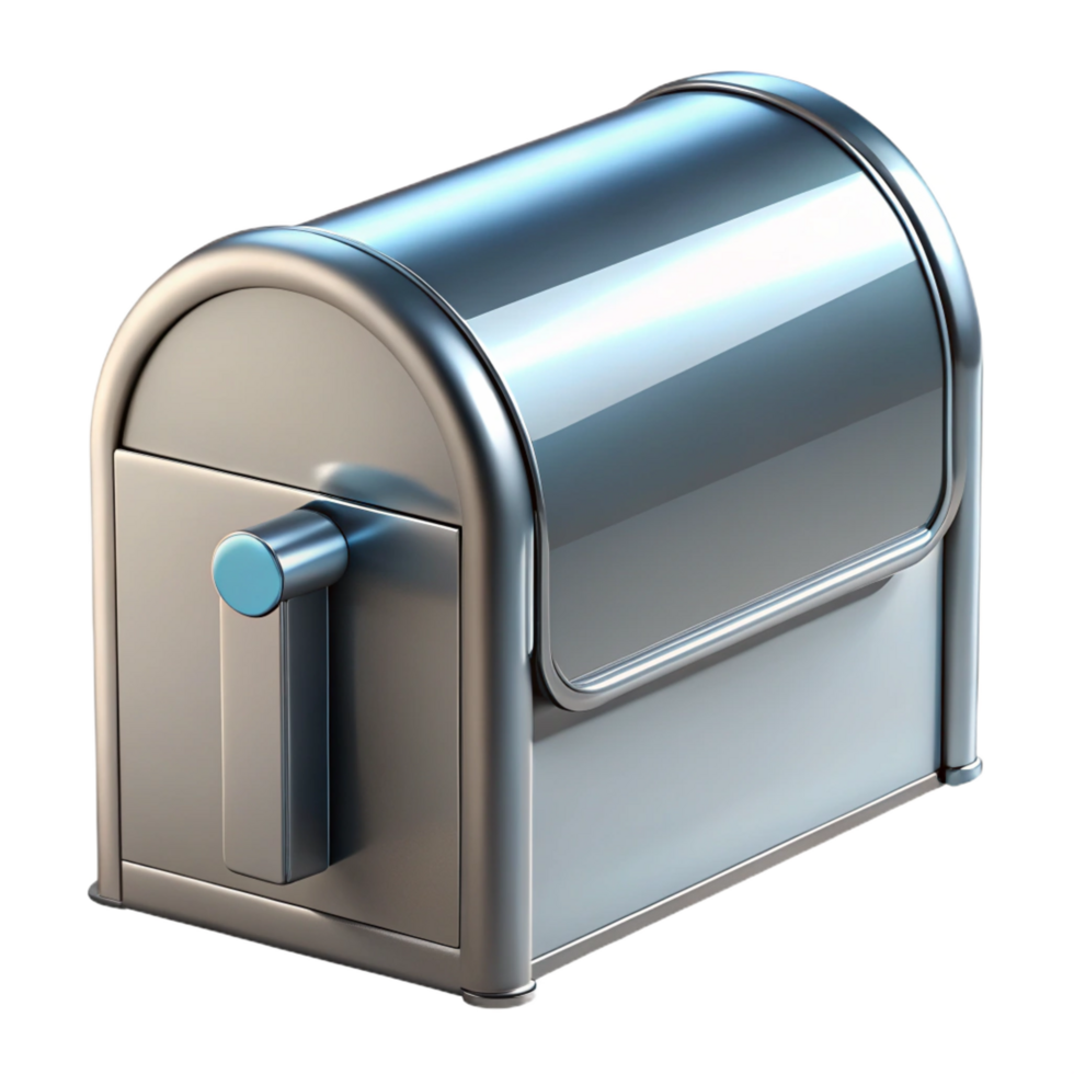 spectacular modern Modern mailbox, stainless steel, NO BACKGROUND with Transparent Background. luxury png