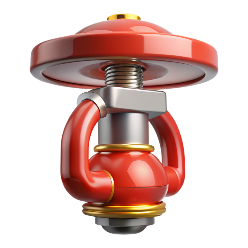 unparalleled creative Fire sprinkler head, NO BACKGROUND with Transparent Background. museum quality png