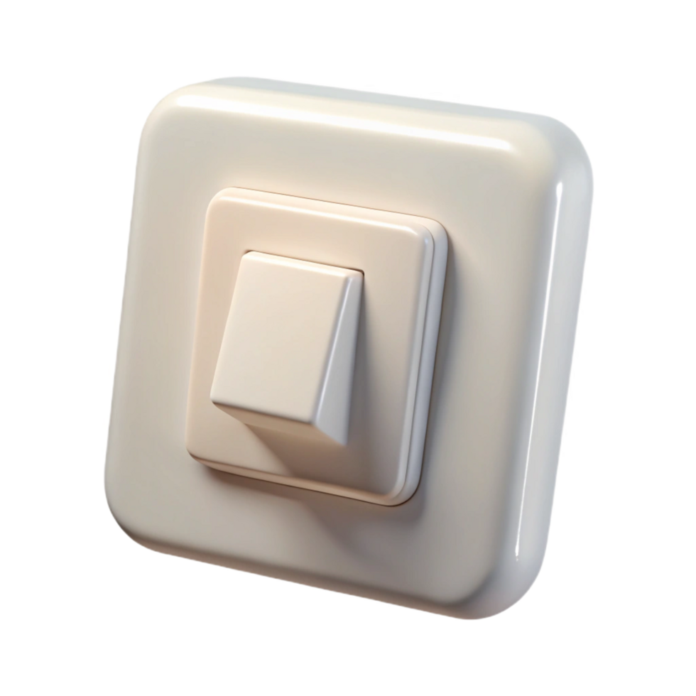 splendid remarkable Light switch, white, NO BACKGROUND with Transparent Background. png