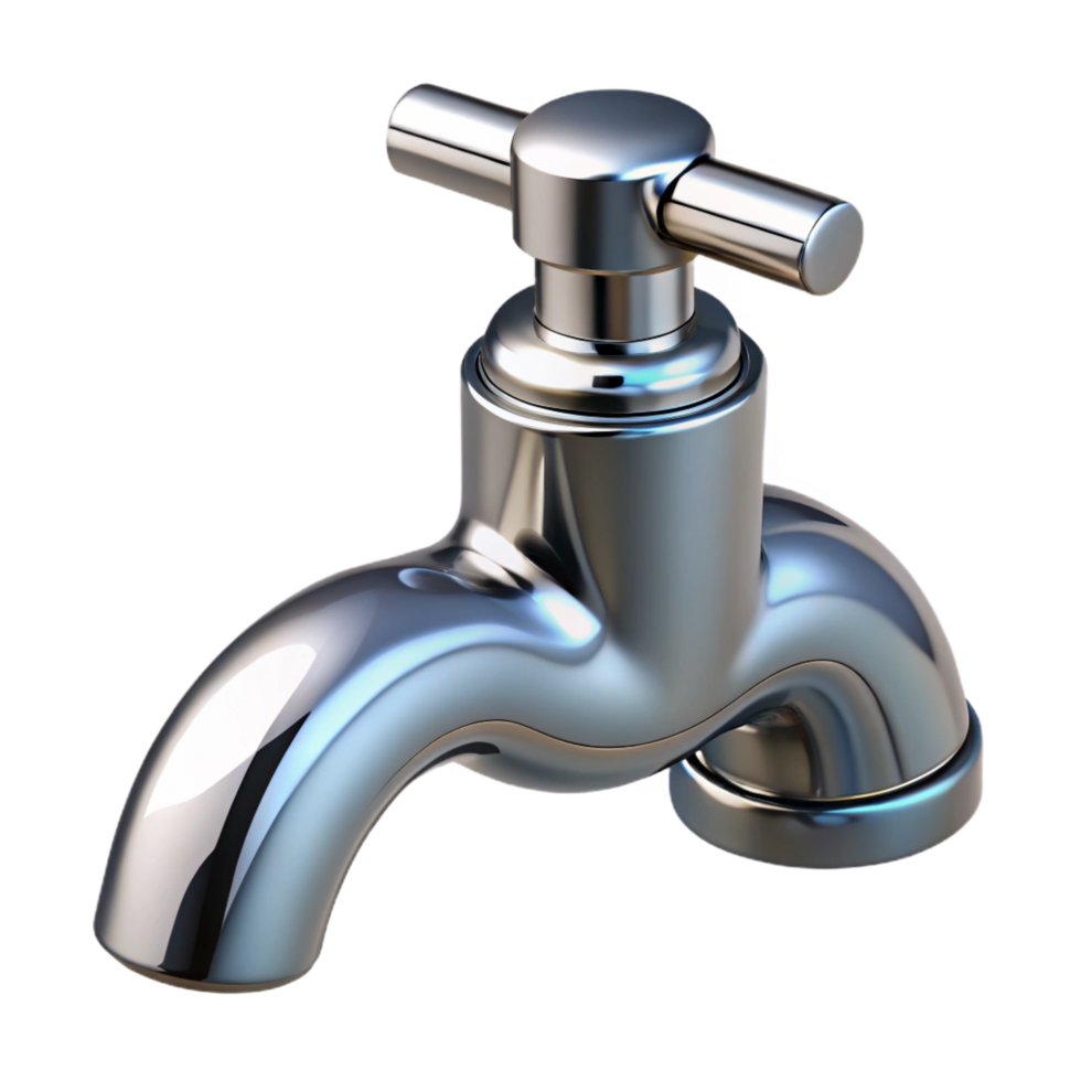passionate striking Faucet, chrome, NO BACKGROUND with Transparent Background. refined png
