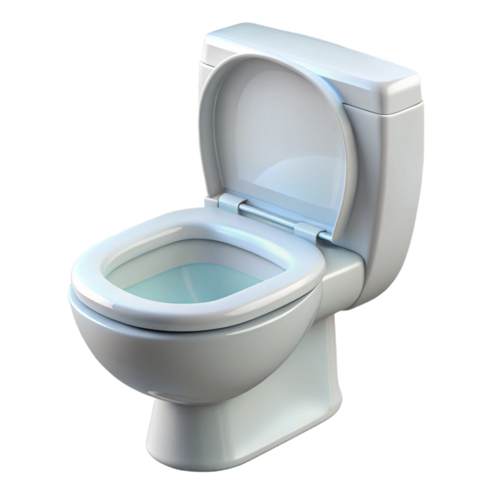 playful vibrant Toilet, white, modern, NO BACKGROUND with Transparent Background. premium png