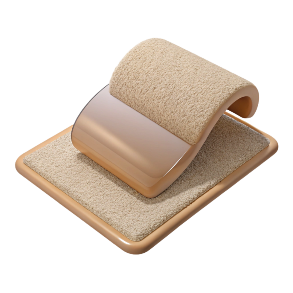 signature elegant Carpet sample, beige, NO BACKGROUND with Transparent Background. studio quality png