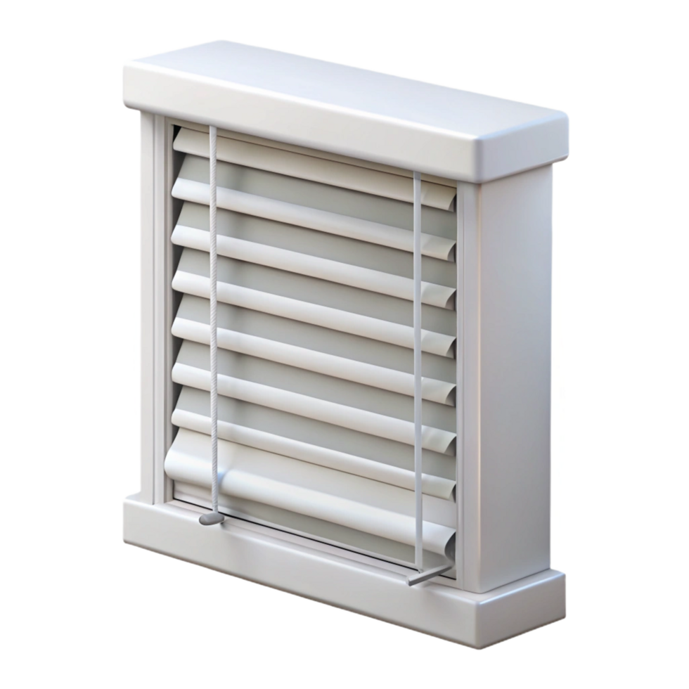 intense immaculate Window blinds, white, NO BACKGROUND with Transparent Background. handcrafted png