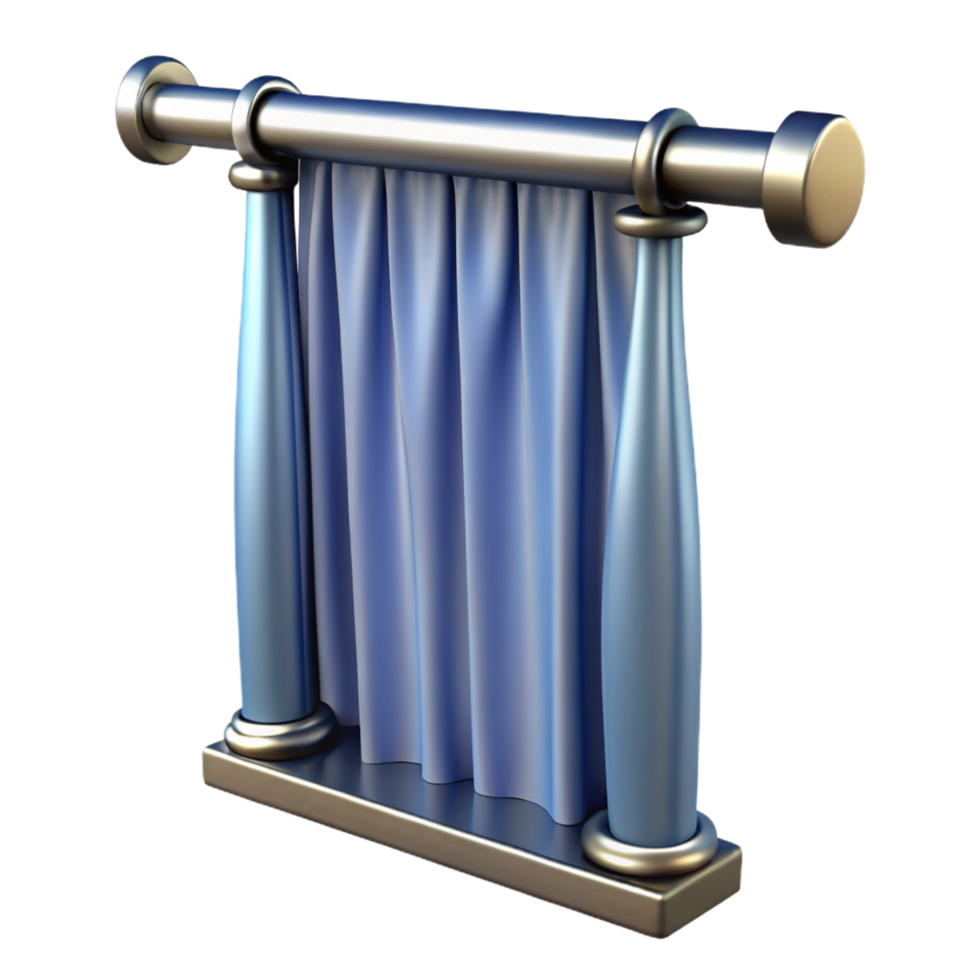 serene minimalist Curtain rod, metal, NO BACKGROUND with Transparent Background. elite png