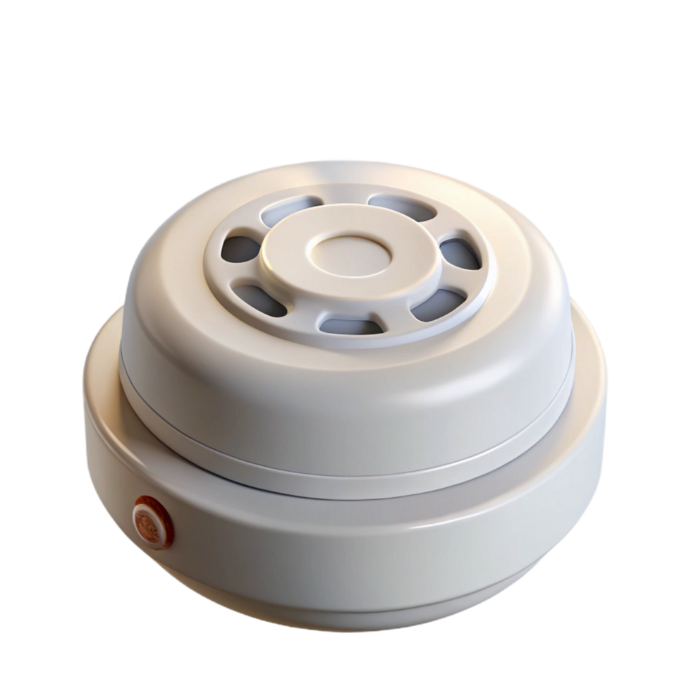 melancholic radiant Smoke detector, white, NO BACKGROUND with Transparent Background. high resolution png