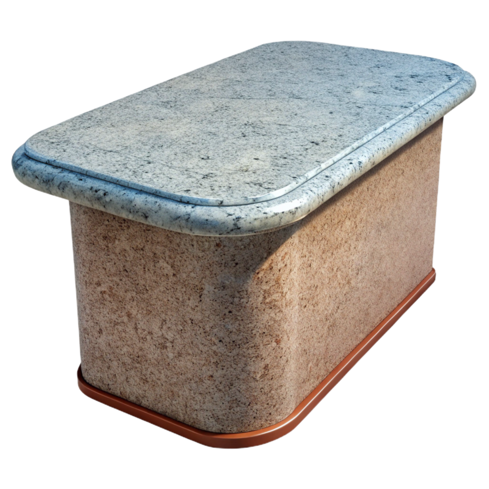 immaculate whimsical nordic Countertop, granite, NO BACKGROUND with Transparent Background. premium png