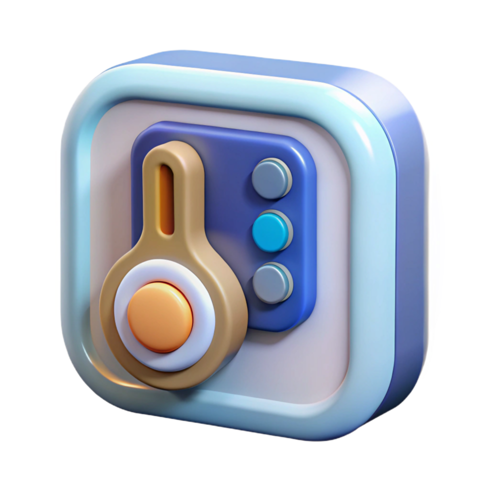 majestic tropical Thermostat, digital, NO BACKGROUND with Transparent Background. artisan png