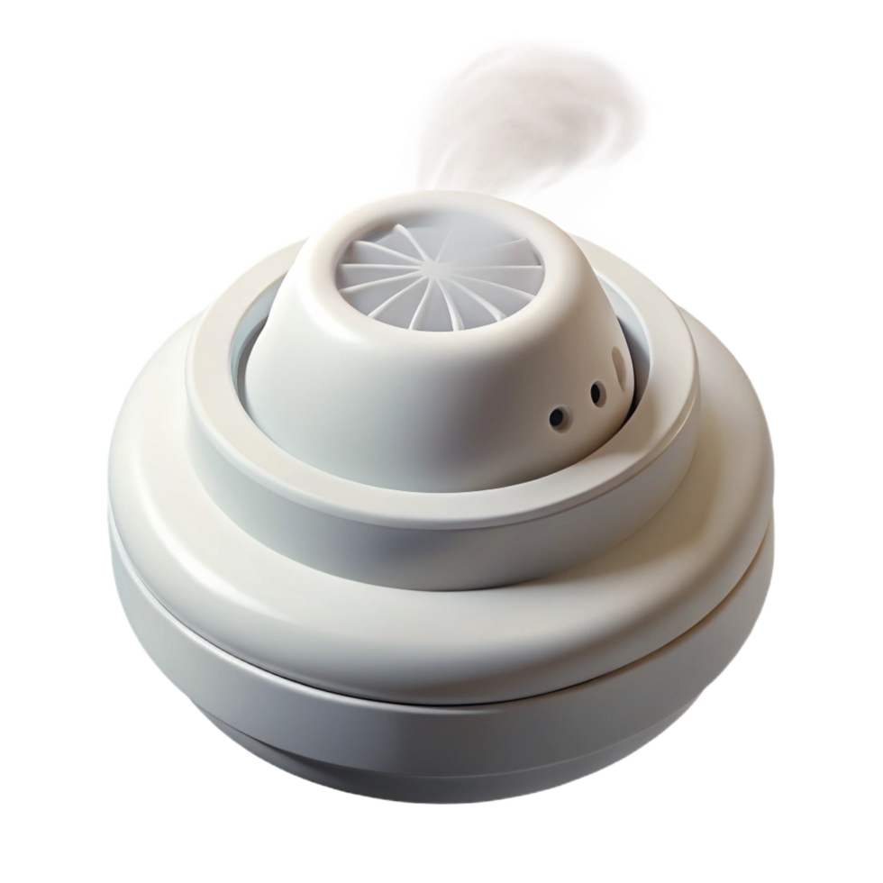 spectacular sought-after Smoke detector, white, NO BACKGROUND with Transparent Background. png