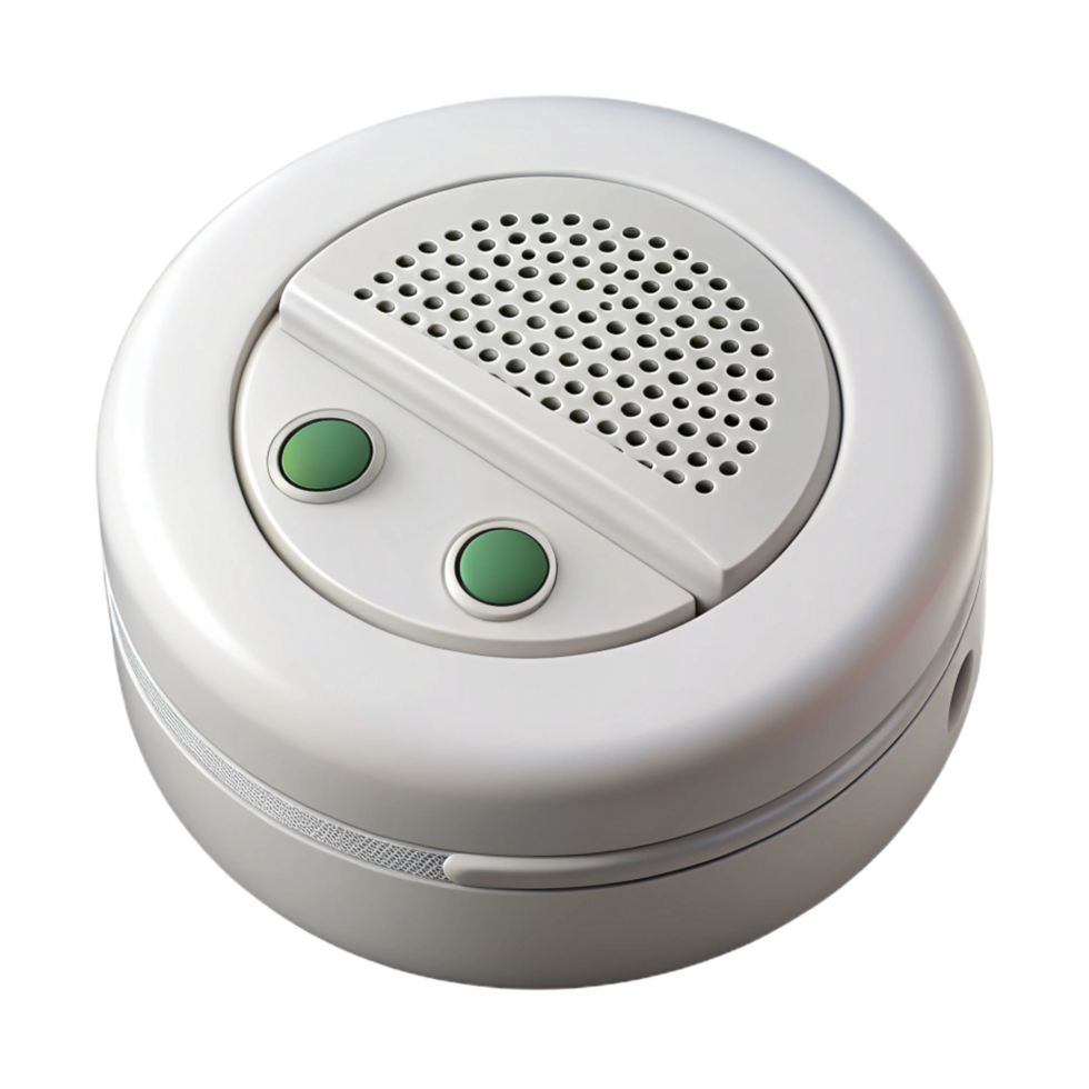 majestic notable Carbon monoxide detector, white, NO BACKGROUND with Transparent Background. png