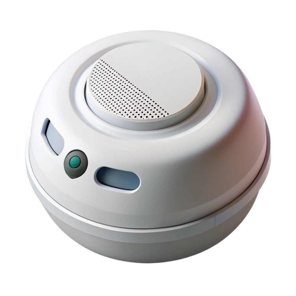 striking remarkable Carbon monoxide detector, white, NO BACKGROUND with Transparent Background. png