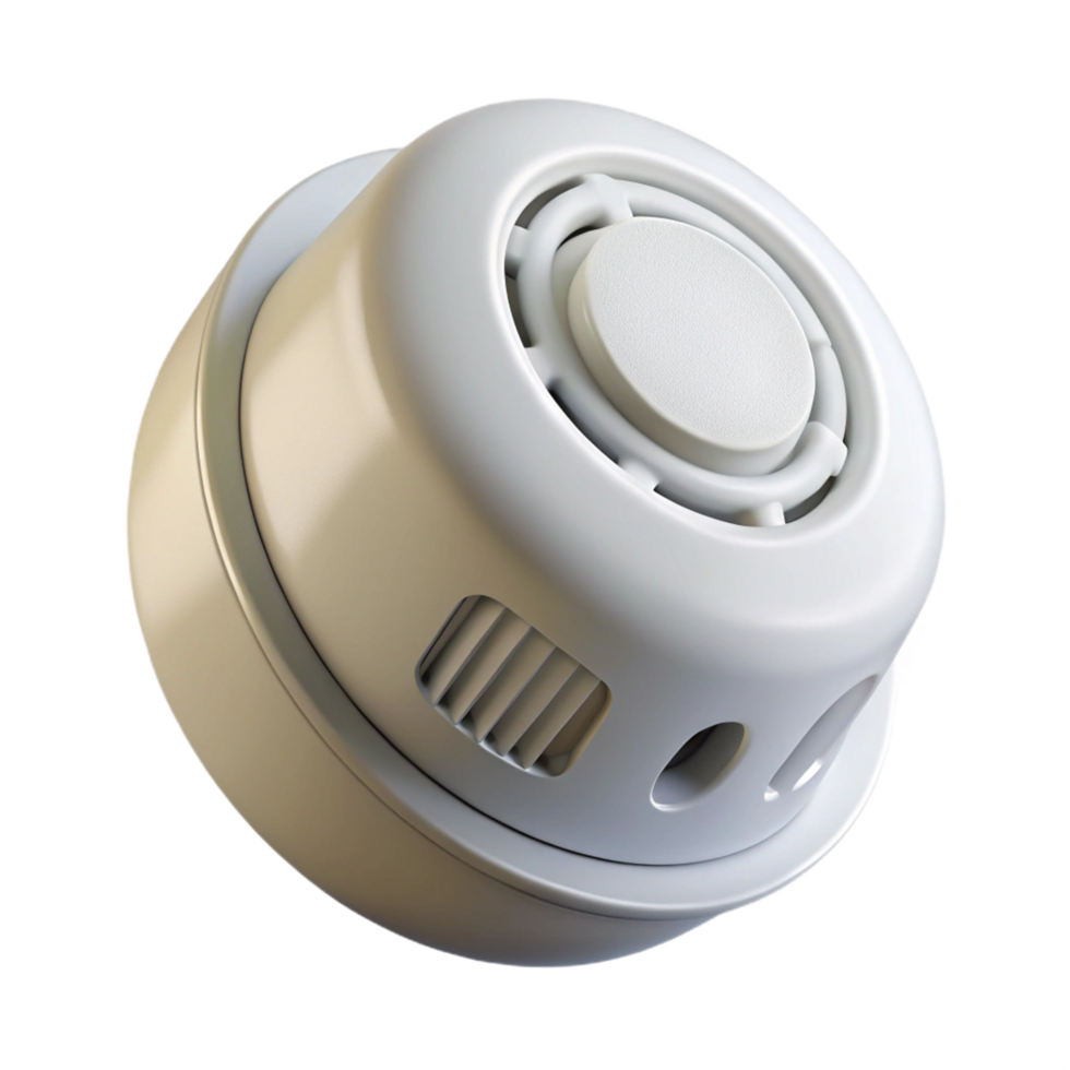 reflective serene Carbon monoxide detector, white, NO BACKGROUND with Transparent Background. detailed png