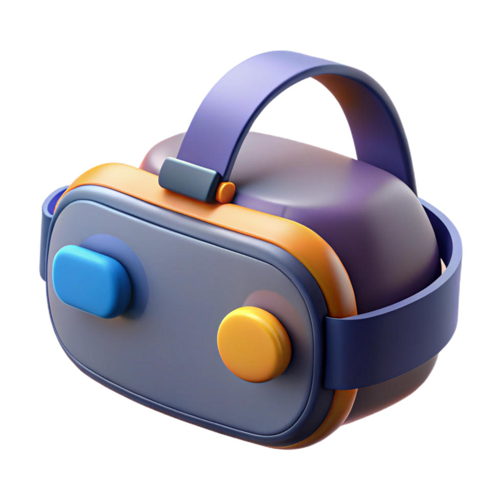 picturesque energetic traditional Virtual reality headset with integrated sensors NO BACKGROUND with Transparent Background. original png