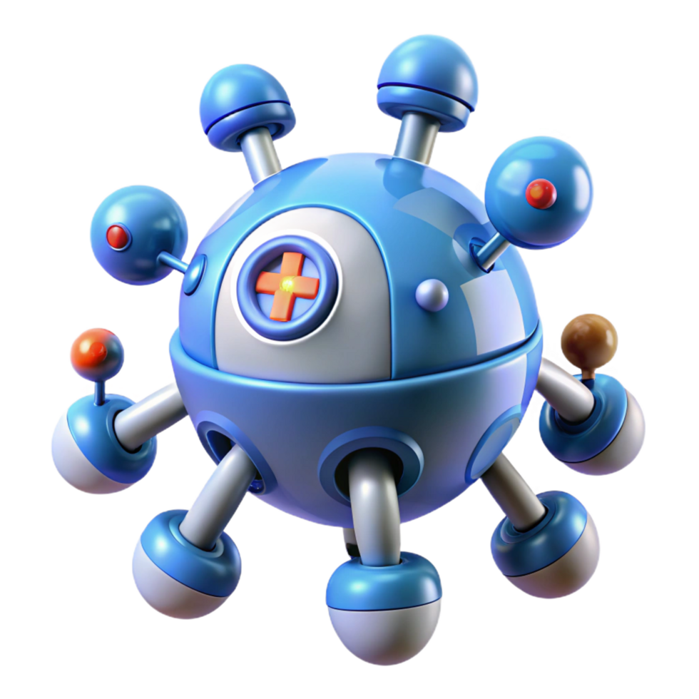reflective pristine Advanced medical nanobot swarm NO BACKGROUND with Transparent Background. flawless png