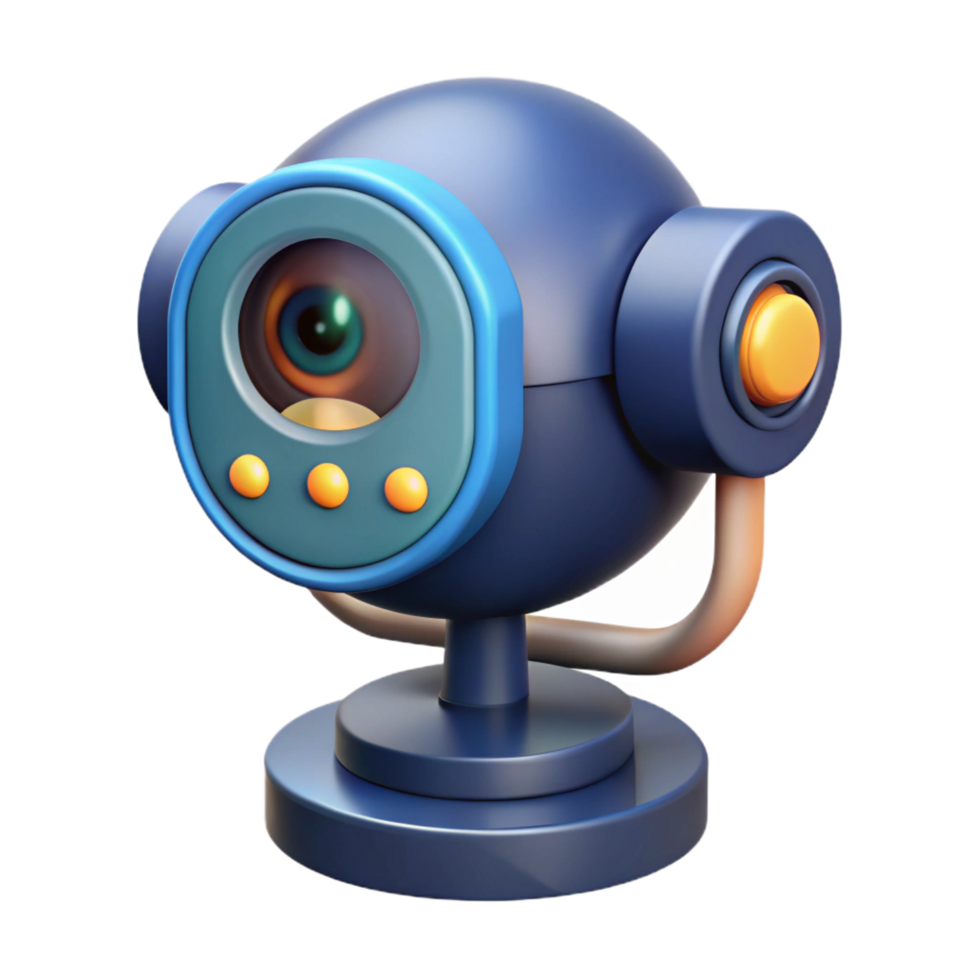 stunning baroque High-tech security camera with facial recognition software NO BACKGROUND with Transparent Background. elite png