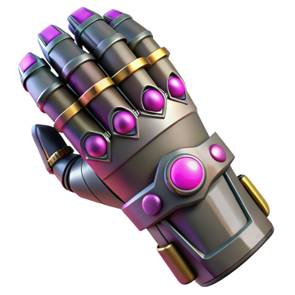 sumptuous romantic classic Cyberpunk gauntlet with retractable blades NO BACKGROUND with Transparent Background. original png