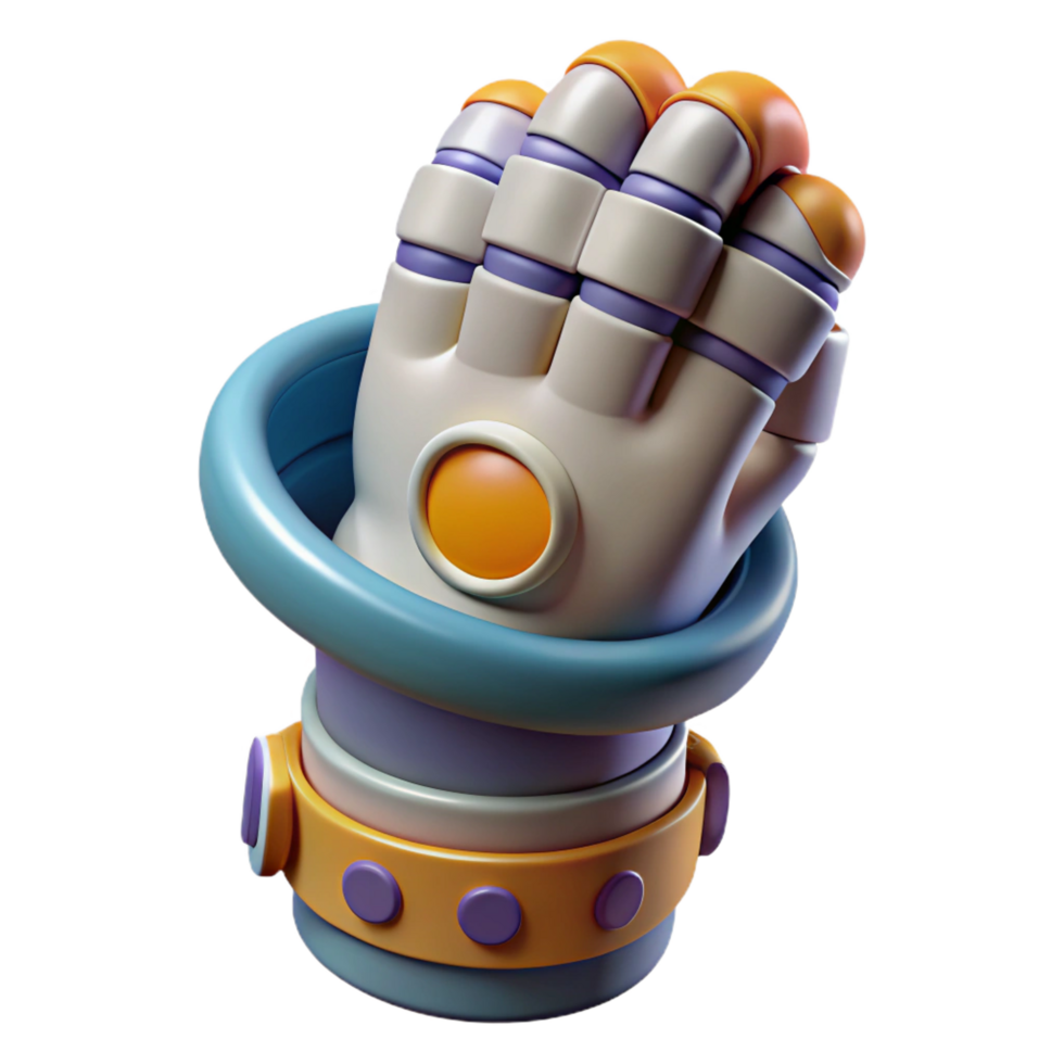 sought-after traditional Advanced spacesuit glove with articulated fingers NO BACKGROUND with Transparent Background. top-tier png