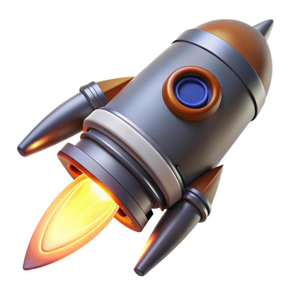 majestic retro Spaceship engine nozzle with glowing plasma exhaust NO BACKGROUND with Transparent Background. genuine png
