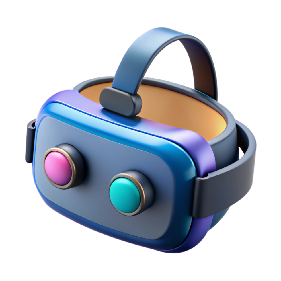 tranquil mesmerizing High-tech VR headset with multiple sensors NO BACKGROUND with Transparent Background. genuine png