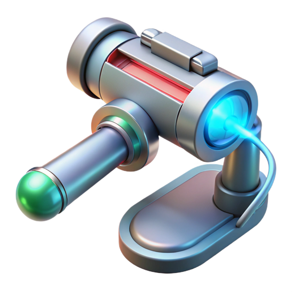 impressive inspired Futuristic surgical tool with laser precision NO BACKGROUND with Transparent Background. png