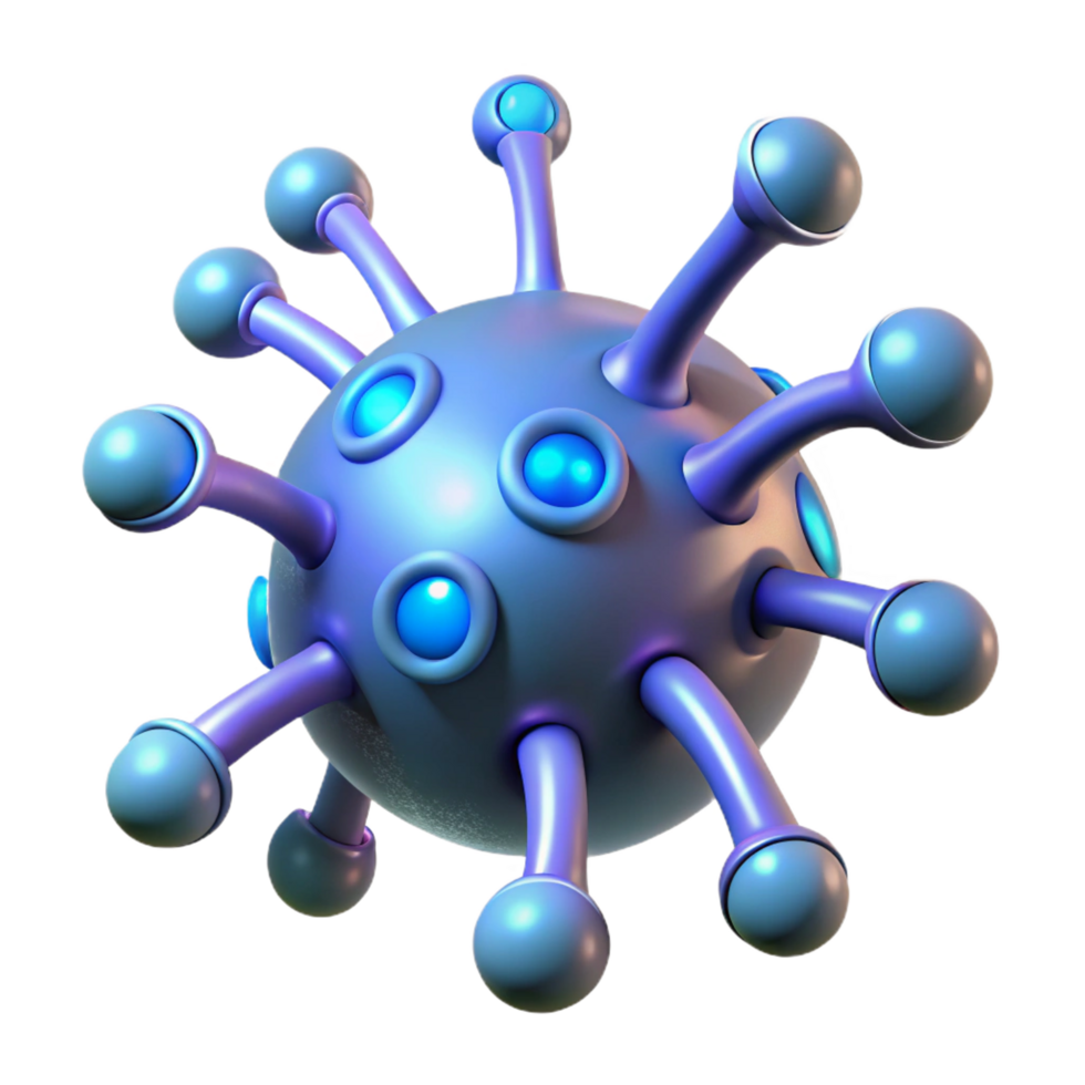 stunning industrial Alien spore with bioluminescent filaments NO BACKGROUND with Transparent Background. ultra HD png