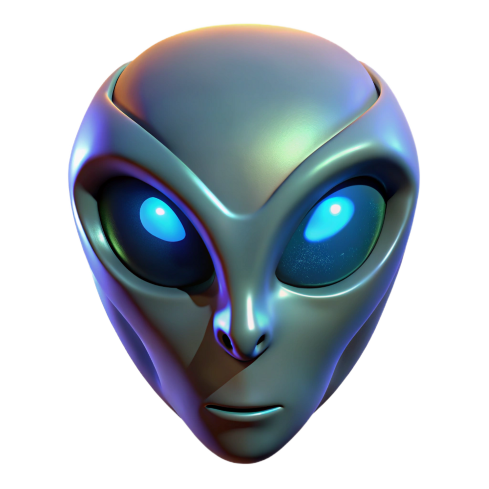 picturesque traditional Alien mask with glowing eye slits NO BACKGROUND with Transparent Background. luxury png