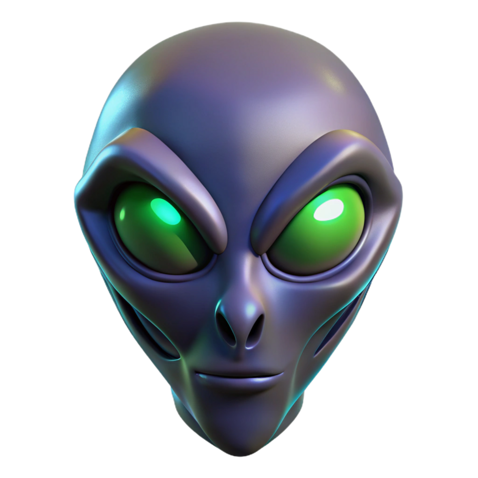 whimsical dazzling Alien mask with glowing eye slits NO BACKGROUND with Transparent Background. masterfully captured png