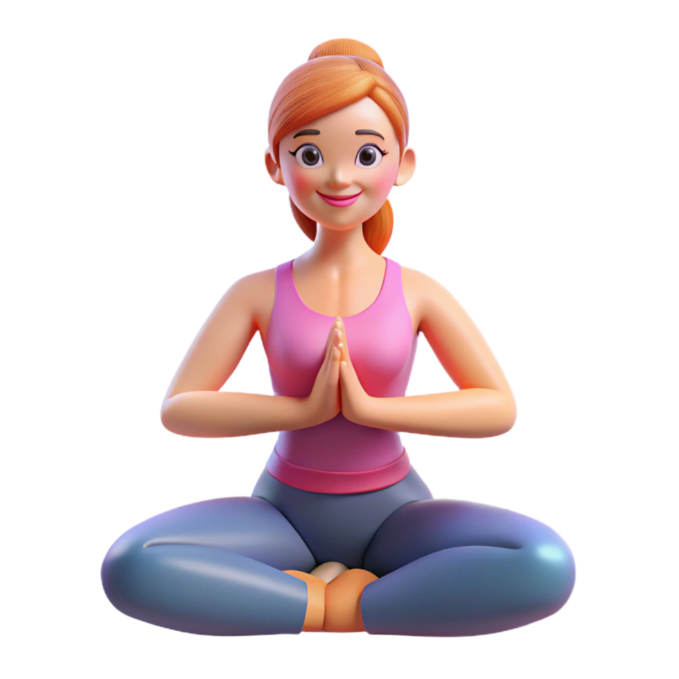 unforgettable contemporary Woman doing yoga. NO BACKGROUND with Transparent Background. exclusive png