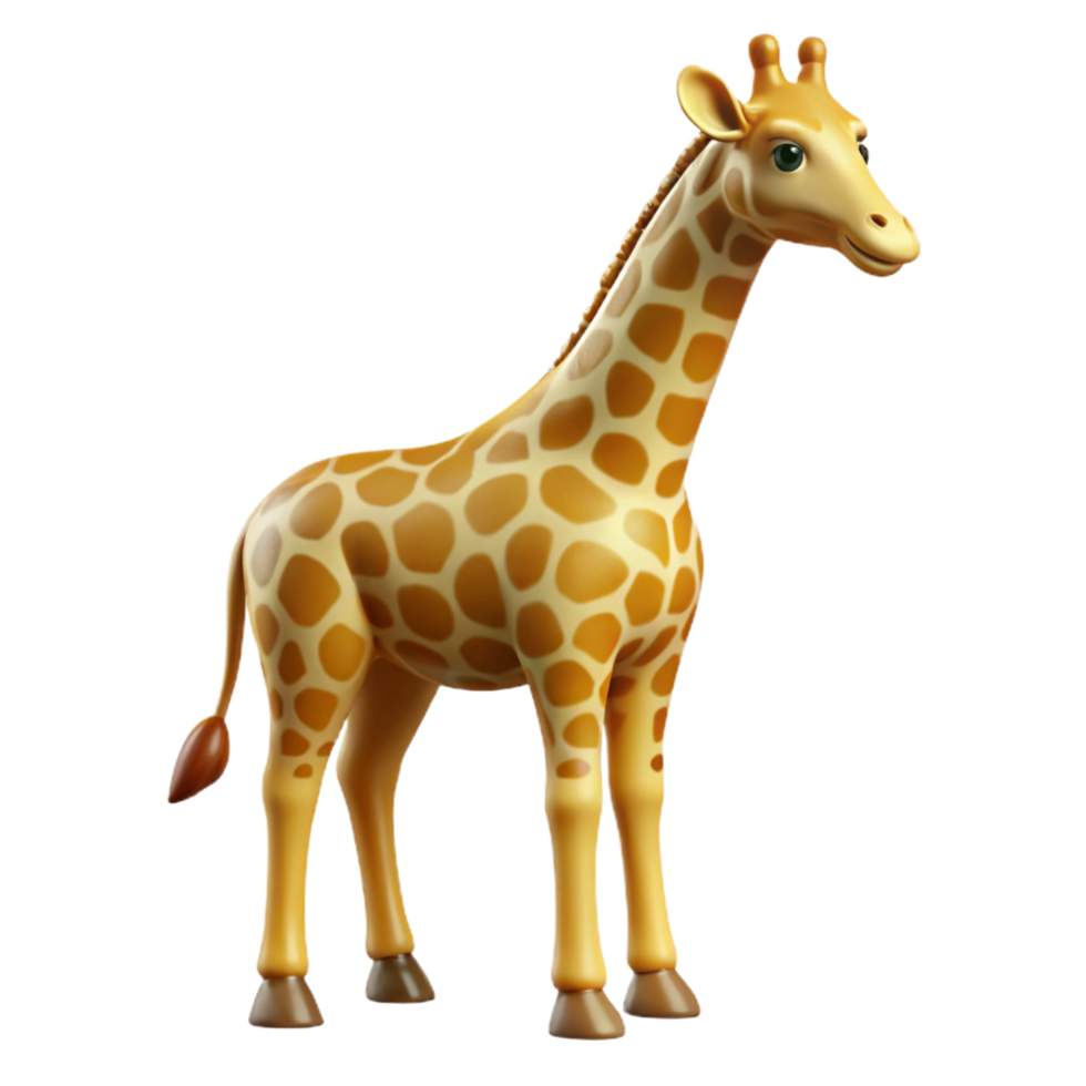 splendid bohemian Giraffe with its long neck extended. NO BACKGROUND with Transparent Background. elite png