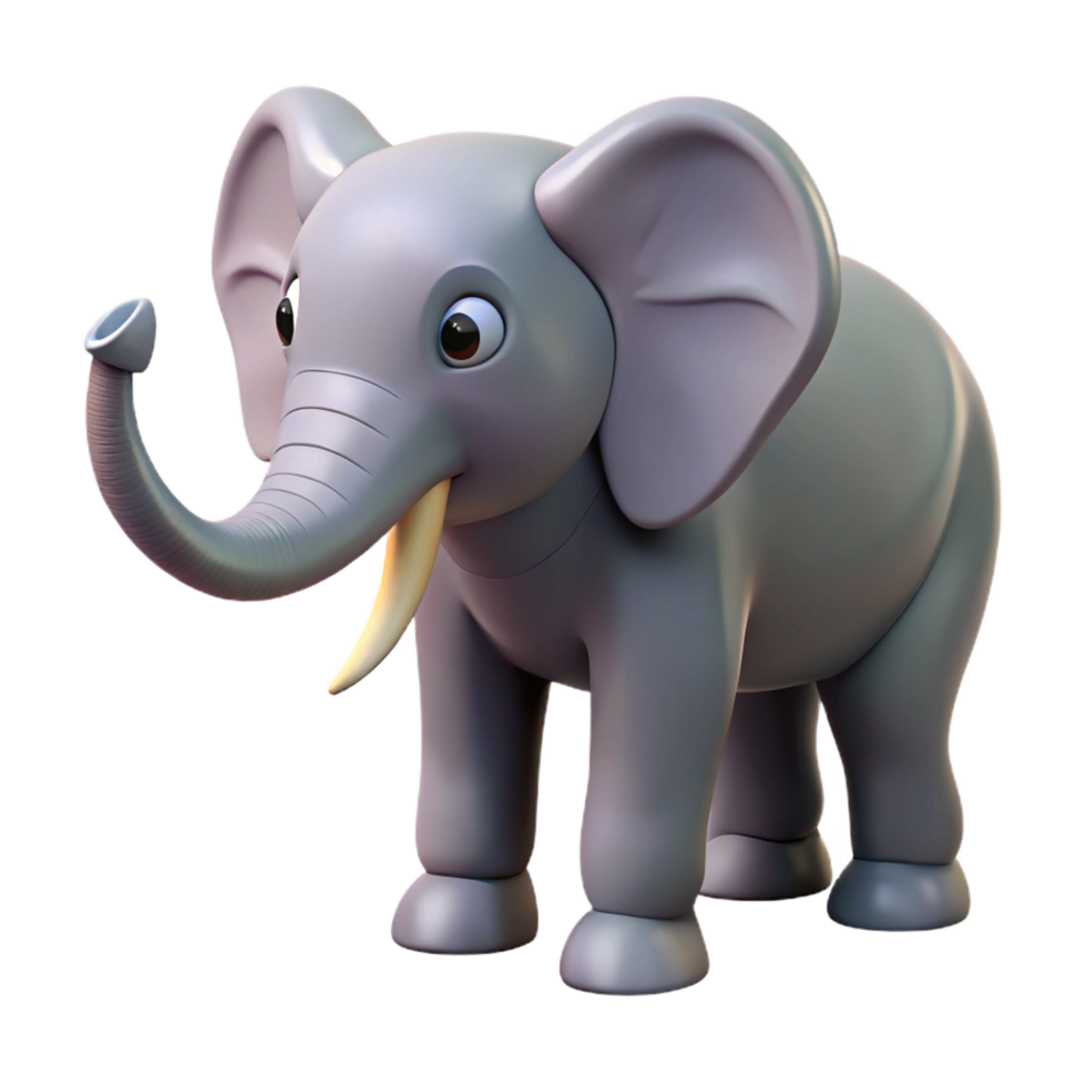mysterious magnificent Elephant with its trunk raised. NO BACKGROUND with Transparent Background. detailed png