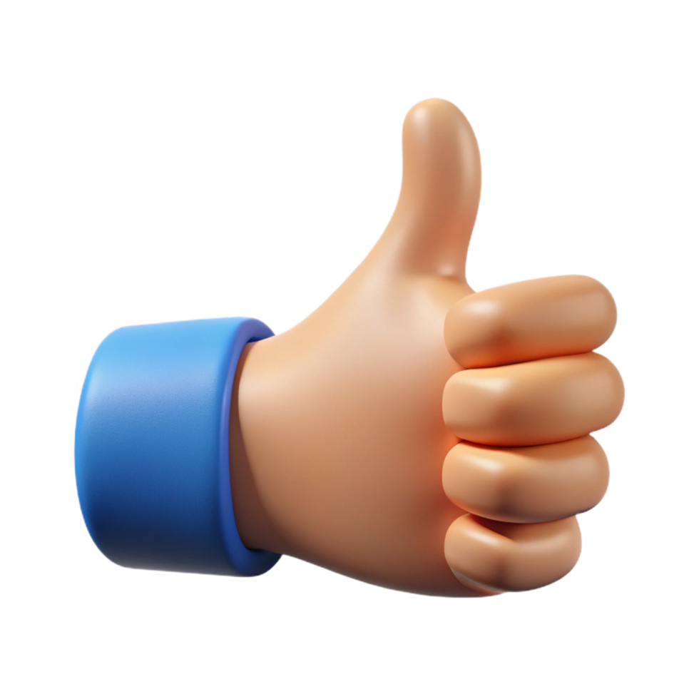 quintessential vintage Human hand giving a thumbs up. NO BACKGROUND with Transparent Background. refined png