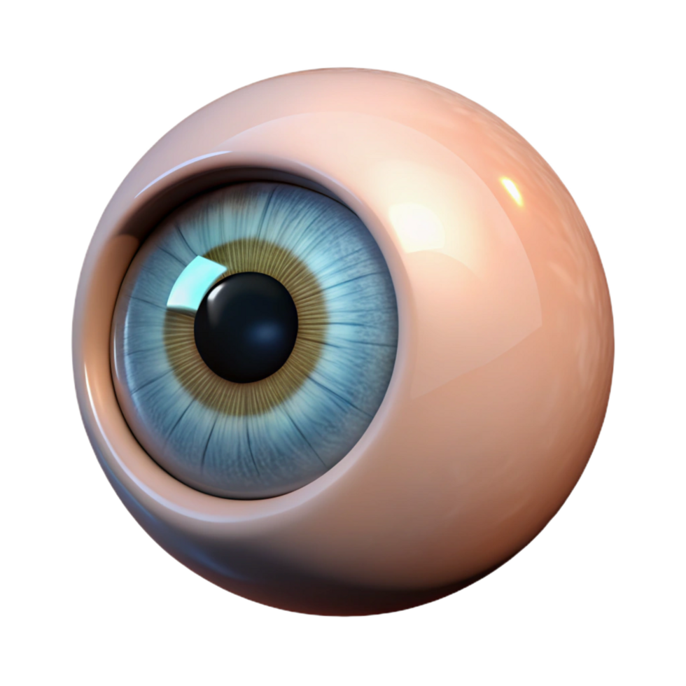 signature artistic Close-up portrait of a human eye. NO BACKGROUND with Transparent Background. refined png
