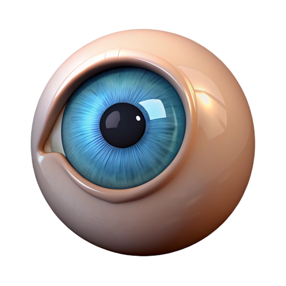 impressive abstract Close-up portrait of a human eye. NO BACKGROUND with Transparent Background. high quality png