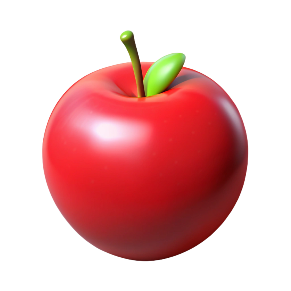 tranquil immaculate Single red apple. NO BACKGROUND with Transparent Background. professional png